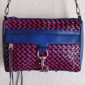 Rebecca Minkoff Mac Woven H045E650 Poppy Pink bag RARE